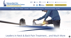 Desktop Screenshot of delawarebackpain.com