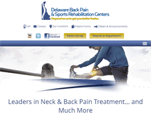 Tablet Screenshot of delawarebackpain.com